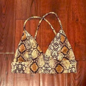 SHEIN snakeskin crop/bra top
